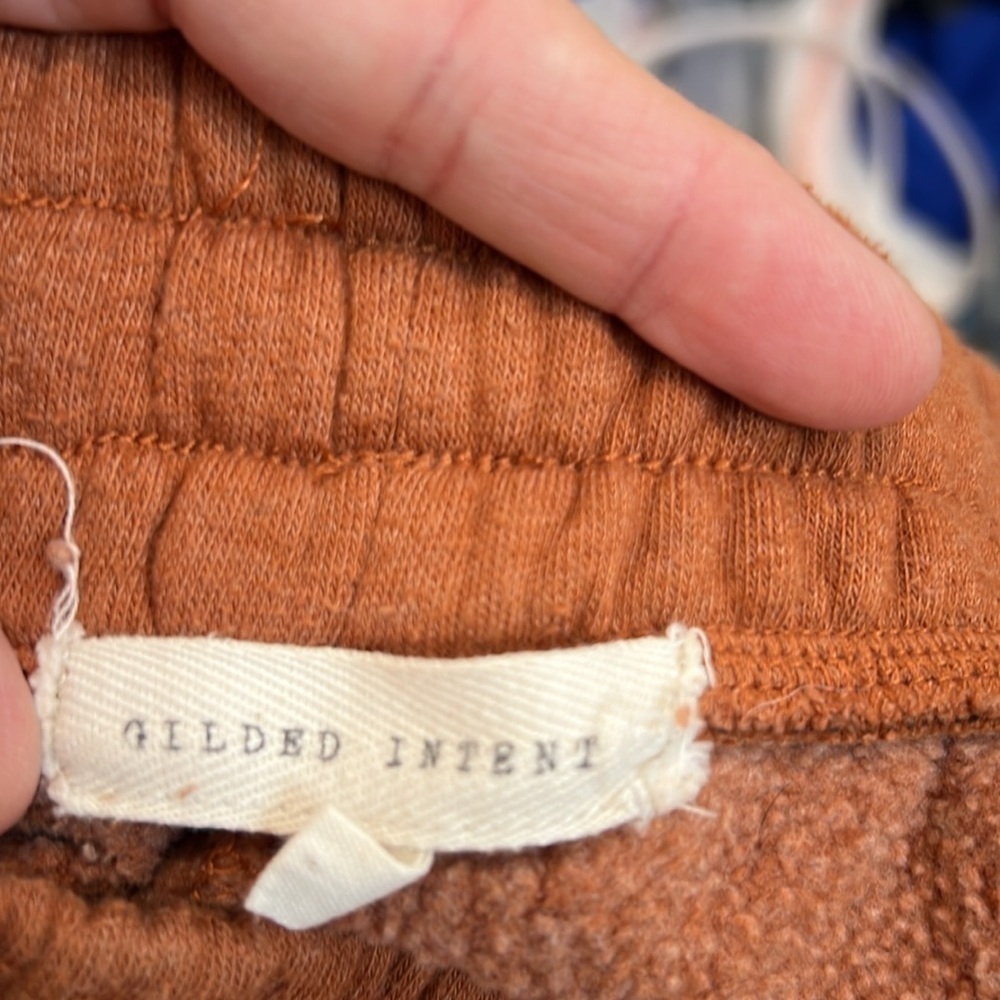 Gilded Intent (Buckle) Rust Jogger Pants size medium. - Picture 7 of 13